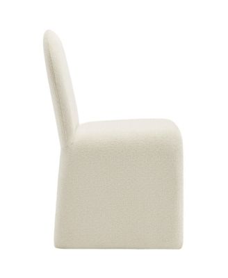 Junia Boucle Upholstered Arch Armless Dining Chair