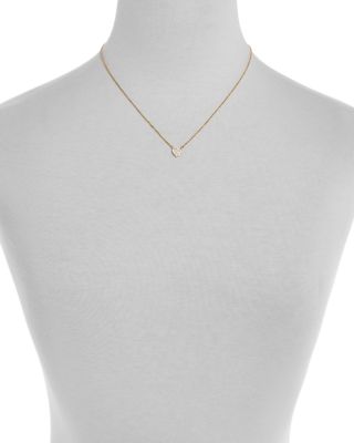 Yours Truly Pav&eacute; Heart Mini Pendant Necklace, 17"-20"
