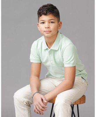 Boys' Organic Short Sleeve Knit Pique Polo Shirt - Big Kid