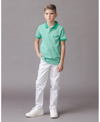 Boys' Organic Short Sleeve Knit Pique Polo Shirt - Big Kid