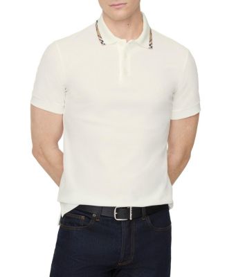  Check Trim Cotton Polo Shirt