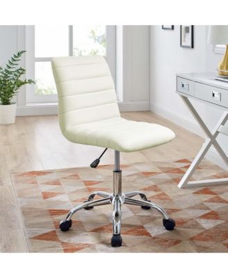  Ripple Armless Mid Back Vinyl Office Chair