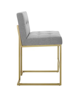  Privy Stainless Steel Upholstered Fabric Counter Stool