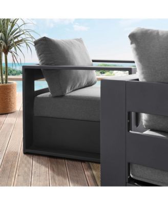  Tahoe Outdoor Patio Powder-Coated Aluminum Armchair, Set of 2