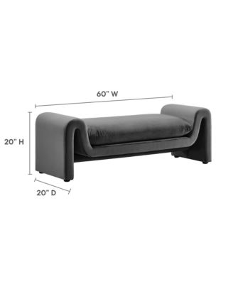 Waverly Performance Velvet Bench