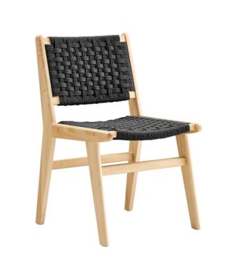 Saoirse Woven Rope Wood Dining Side Chair, Set of 2