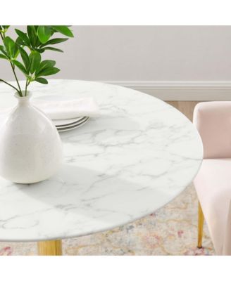  Verne 35" Artificial Marble Dining Table