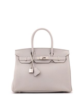 Birkin 30 Handbag Grey Togo with Palladium Hardware