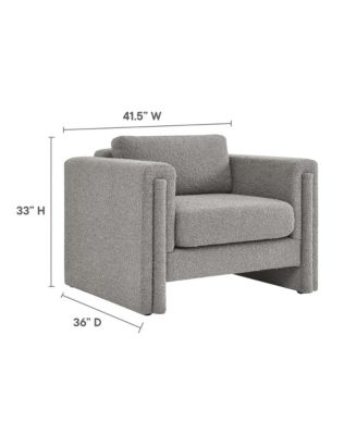 Visible Boucle Fabric Armchair