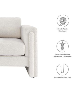 Visible Boucle Fabric Armchair