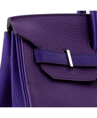 Birkin 35 Handbag Bicolor Clemence with Palladium Hardware