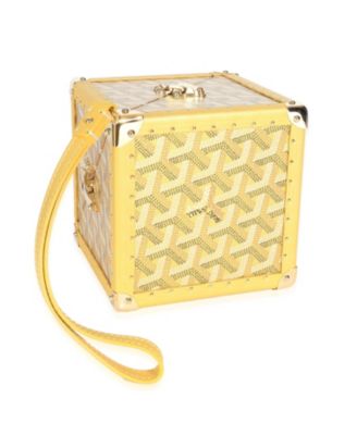 De Trunk Bag Leather;Canvas Handbag