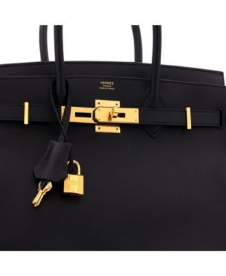 Birkin 30 Handbag Black Epsom with Gold Hardware