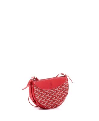 Hirondelle Shoulder Bag Coated Canvas and Leather