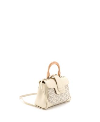 Mini Saigon Top Handle Bag Coated Canvas with Leather