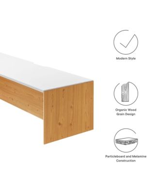 Kinetic 49" Wall-Mount Office Desk With Cabinet and Shelf