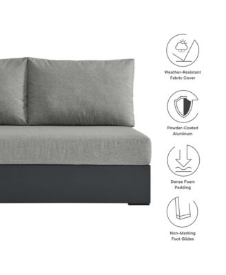 Tahoe Outdoor Patio Powder-Coated Aluminum Modular Left-Facing Loveseat