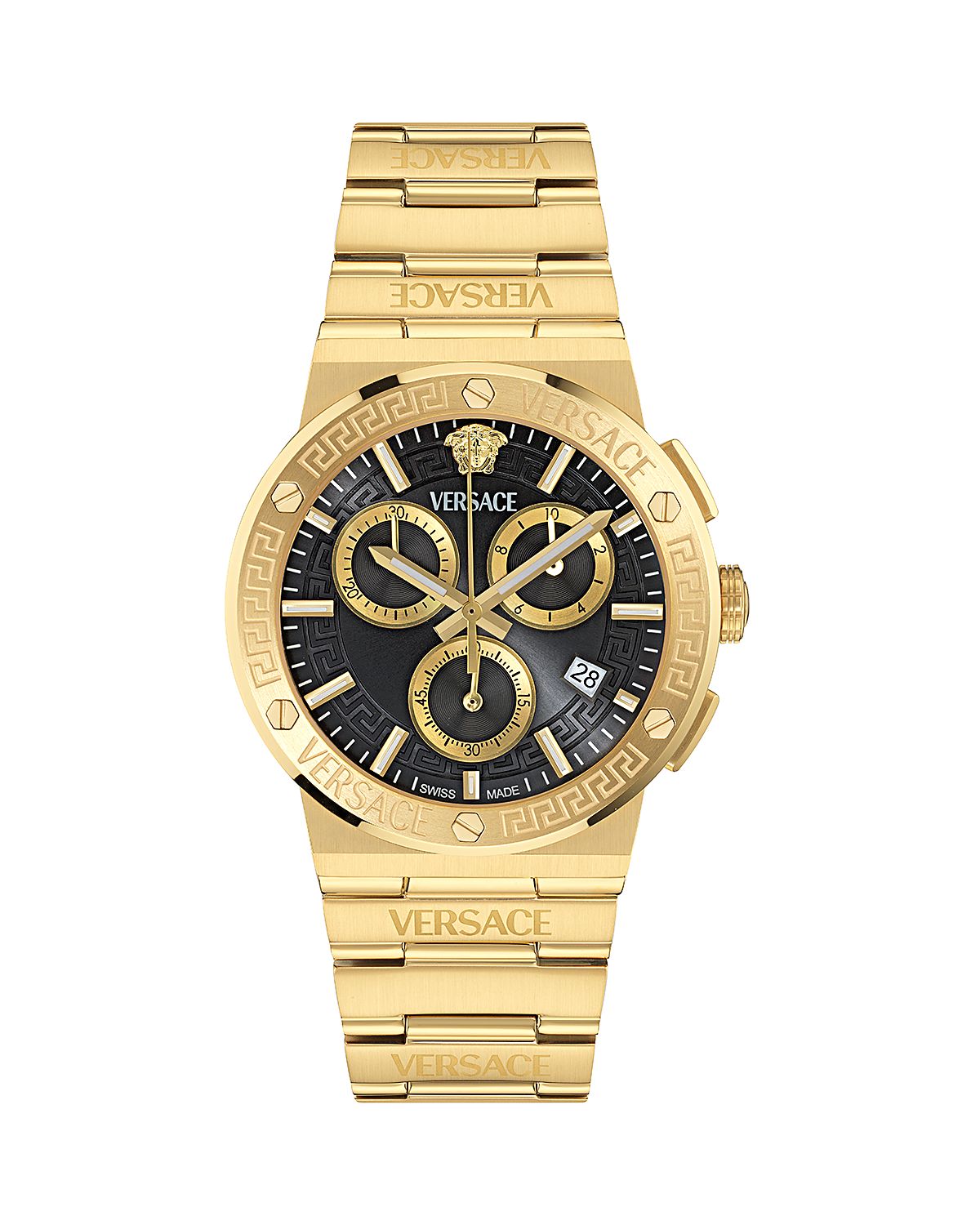 Versace Greca Logo Chronograph Bracelet Watch, 40mm