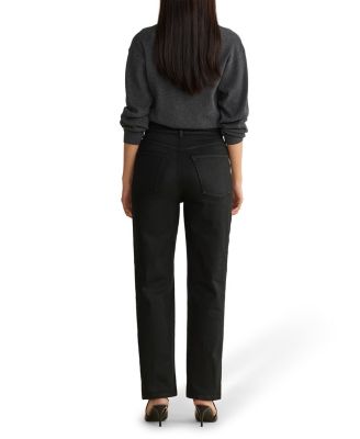  ASE Stretch Straight Jeans in Coated Noir