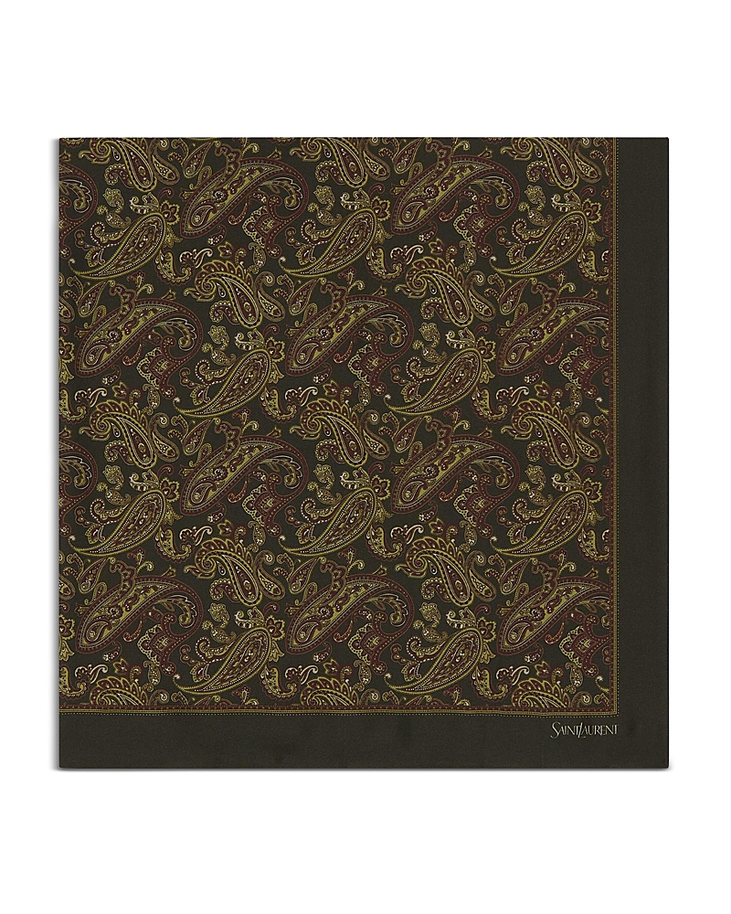 Saint Laurent Square Scarf in Paisley Silk Twill