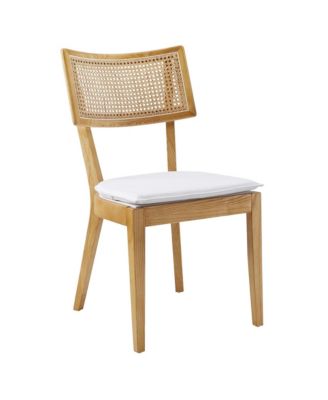 Caledonia Fabric Upholstered Wood Dining Chair, Set of 2