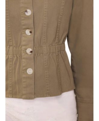  Women's Collared Peplum Jacket