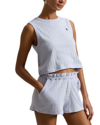 Gathered Waist Boxer Pajama Set