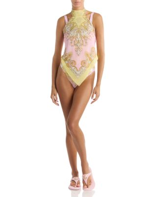 Printed Cover Up Foulard Top