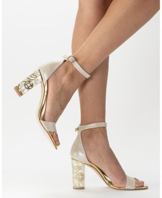  Women's Rozu Ankle Strap Pearl Heel Sandal