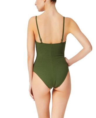 Taylor Lace-Up Underwire One-Piece Swimsuit in Eco Texture