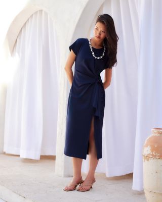 Marisa Side Knot Midi Dress