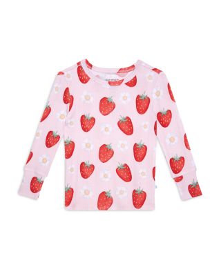 Girls' Penny Pointelle Long Sleeve Basic Pajamas - Little Kid