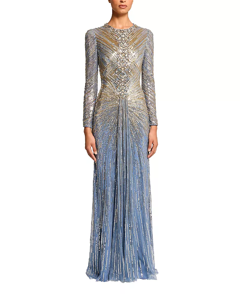 Jenny Packham Wiona Sequin-Embellished Gown