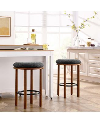 Fable Boucle Fabric Counter Stools Set of 2