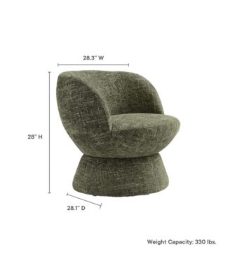 Vesta Chenille Fabric Upholstered Swivel Chair