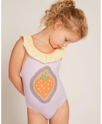 Girls' Recycled Strawberry Ruffle One Piece - Baby, Little Kid