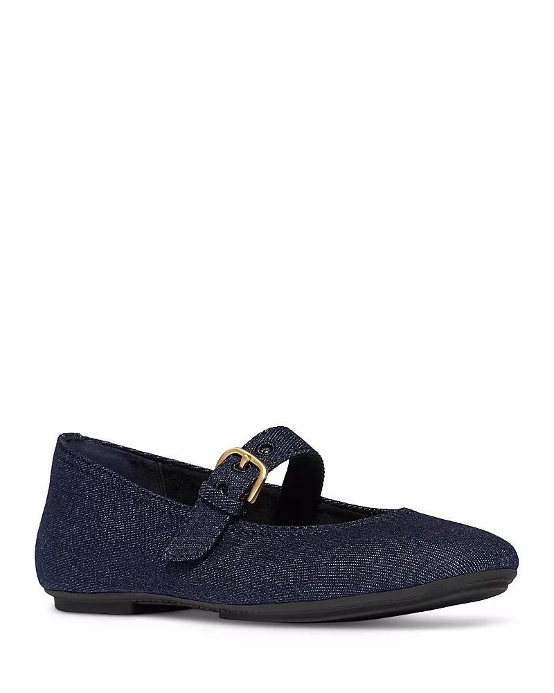 FitFlop Women's Delicato Denim Mary Jane Flats