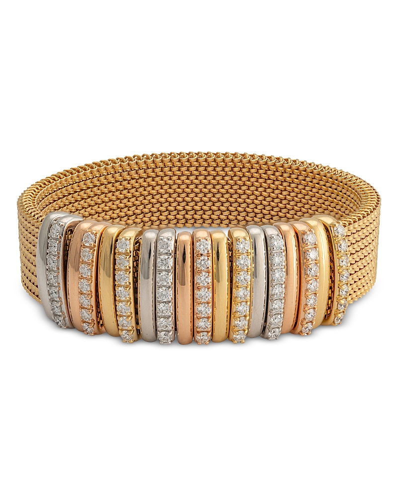Zydo 18K Gold Movable Diamond Element Stretch Bracelet