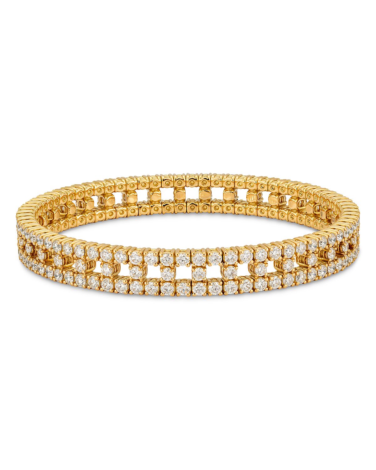 Zydo 18K Yellow Gold Stretch Diamond Window Bracelet