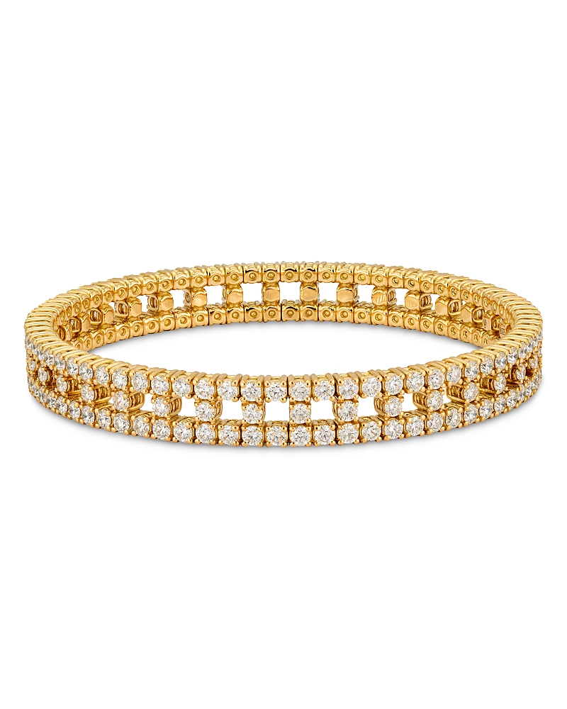 Zydo 18K Yellow Gold Stretch Diamond Window Bracelet