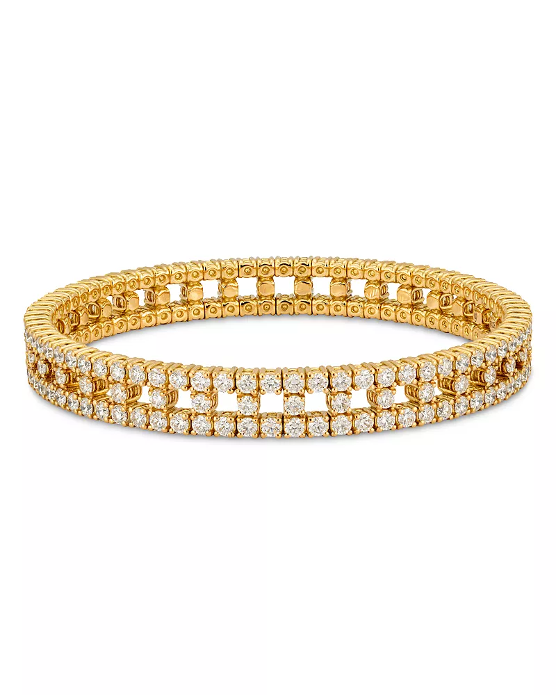 Zydo 18K Yellow Gold Stretch Diamond Window Bracelet