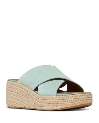 Women's Suede Espadrille Platform Sandals