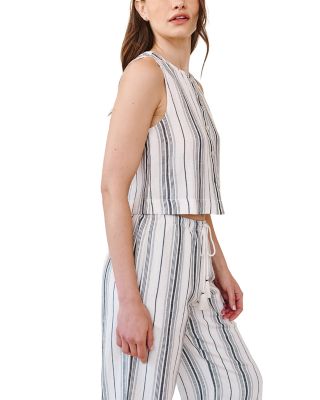 Sleeveless Button Front Top