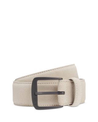 Men's Syhr White Gunmetal Leather Belt