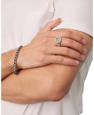 Oxidized Sterling Silver Guardian Signet Ring