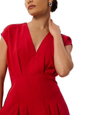 Petite Panel Linen Blend Dress