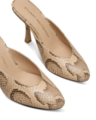 Women's Madison Snake Embossed Leather Mules