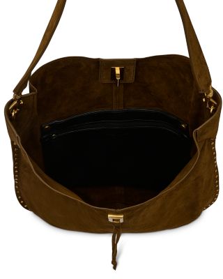 Darren Slim Large Suede Hobo Bag