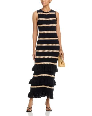Ana Ruffle Tiered Knit Maxi Dress