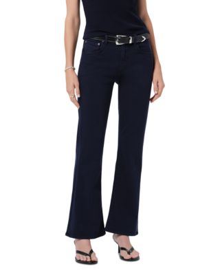 Goldie Mid Rise Kick Flare Jeans in Navy